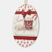 クリスマス最高のの祭日 セラミックオーナメント (左)