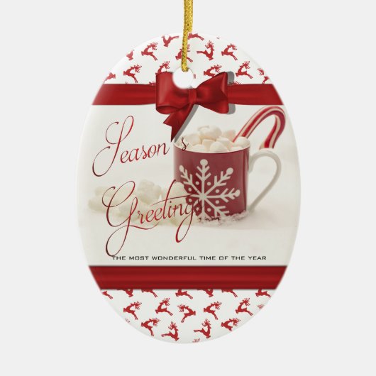 クリスマス最高のの祭日 セラミックオーナメント (正面)