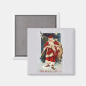クリスマス最高のはヴィンテージ磁石を願う マグネット (正面/裏面)