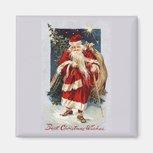 クリスマス最高のはヴィンテージ磁石を願う マグネット (正面)