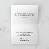 クリスマス最高のイエスギフト史上赤いピンクの星 シーズンカード (内部)