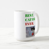 クリスマス最高のキャットパパの写真 コーヒーマグカップ (正面右)