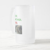 クリスマス最高のキャットパパの写真 フロストグラスビールジョッキ (正面左)