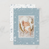 クリスマス最高のギフトの生まれたばかりの写真カード 出欠カード (正面/裏面)