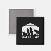 クリスマス最高のギフト出生クリスマスクリスチャン男性Wo マグネット (正面/裏面)