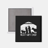 クリスマス最高のギフト出生クリスマスクリスチャン男性Wo マグネット (正面/裏面)