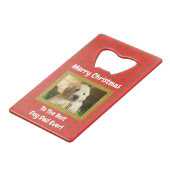 クリスマス最高のドッグパパのペットの写真 クレジットカード栓抜き (裏面アングル)