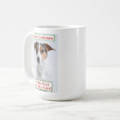 クリスマス最高のドッグパパのペットの写真 コーヒーマグカップ (正面左)
