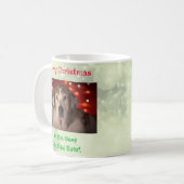 クリスマス最高のドッグパパのペットの写真 コーヒーマグカップ (正面左)