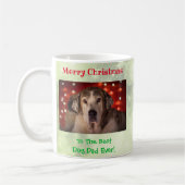 クリスマス最高のドッグパパのペットの写真 コーヒーマグカップ (左)