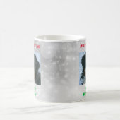 クリスマス最高のドッグパパのペットの写真 コーヒーマグカップ (中央)