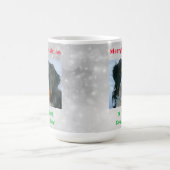 クリスマス最高のドッグパパのペットの写真 コーヒーマグカップ (中央)