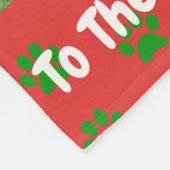 クリスマス最高のドッグパパのペットの写真 フリースブランケット (角)