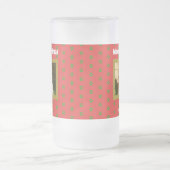 クリスマス最高のドッグパパのペットの写真 フロストグラスビールジョッキ (中央)