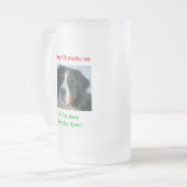 クリスマス最高のドッグパパのペットの写真 フロストグラスビールジョッキ (正面左)