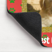 クリスマス最高のドッグパパのペットの写真 マウスパッド (コーナー)