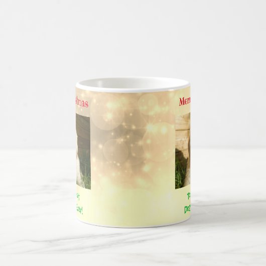 クリスマス最高のドッグママのペットの写真 コーヒーマグカップ (中央)