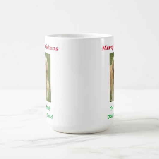 クリスマス最高のドッグママのペットの写真 コーヒーマグカップ (中央)