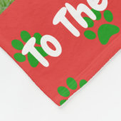 クリスマス最高のドッグママのペットの写真 フリースブランケット (角)