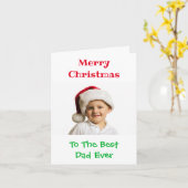 クリスマス最高のパパEver Kids写真 カード (黄色い花)