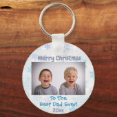 クリスマス最高のパパEver Kids Photo Year キーホルダー (裏面)