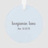 クリスマス最高のプレゼント可愛いブルーの超音波写真 オーナメント (裏面)