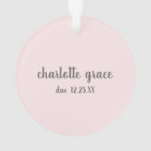 クリスマス最高のプレゼント可愛い超音波フォトピンク オーナメント (裏面)