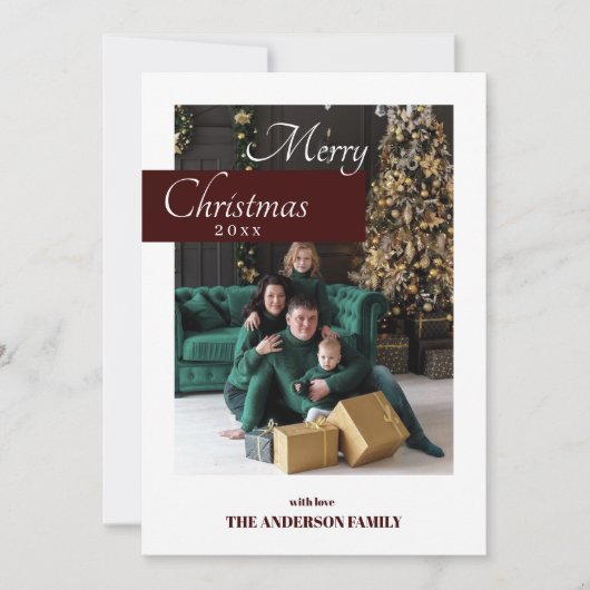 クリスマス最高の家族のクリスマスフォトカード 招待状 (正面)
