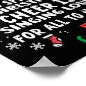 クリスマス最高の応援おもしろいクリスマスの女性を広める方法 ポスター (角)