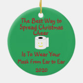 クリスマス最高の応援の広がり方 セラミックオーナメント (裏面)