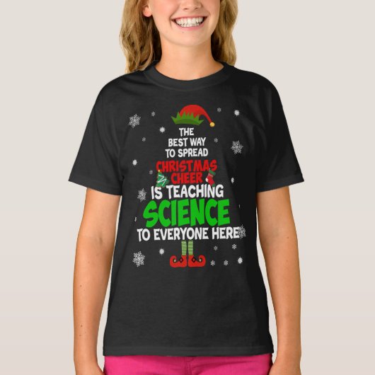 クリスマス最高の応援を広める方法は教え、 Tシャツ (正面)
