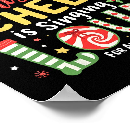クリスマス最高の応援を広める方法は歌っている ポスター (角)