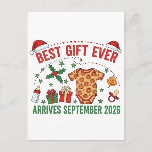 クリスマス最高の贈り物が9月2026に到着 案内ポストカード (正面)