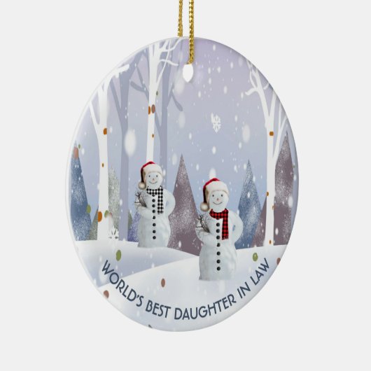 クリスマス最高の陶芸の世界の娘 セラミックオーナメント (右)