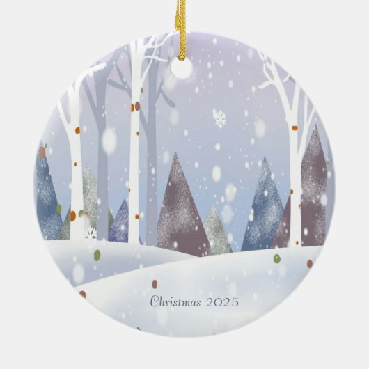 クリスマス最高の陶芸の世界の娘 セラミックオーナメント (裏面)