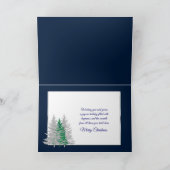 クリスマス最高の – 友だち – ナイトスノー&雪だるま シーズンカード (内部)