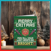 クリスマス最高! | マジック アグリーセーター デザイン ブランク カード