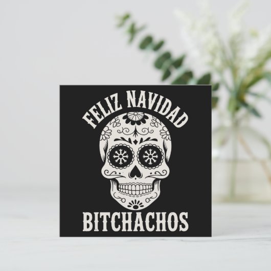 クリスマス最高 bitchachos 面白い皮肉なクリスマス シーズンカード (スタンド正面)
