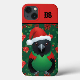 クリスマス服の黒いカラス iPhone 13ケース