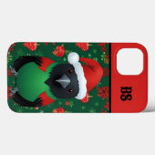 クリスマス服の黒いカラス Case-Mate iPhoneケース (裏面 (横))
