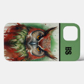 クリスマス服を着たフクロウ Case-Mate iPhoneケース (裏面 (横))
