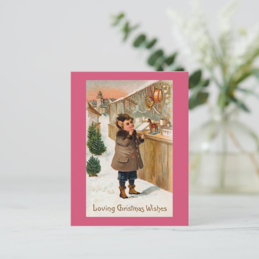 "クリスマス望みます"は シーズンポストカード (スタンド正面)