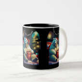 クリスマス朝 ツートーンマグカップ (正面右)