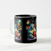 クリスマス朝 ツートーンマグカップ (正面左)