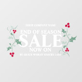 クリスマス期末の小売店ショップ事業 ウィンドウサイン (シート)