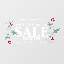 クリスマス期末の小売店ショップ事業 ウィンドウサイン