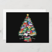 クリスマス本の予約でいっぱい！ 図書館員のためのXmasギフト シーズンカード (正面/裏面)