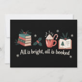 クリスマス本の愛読者 読者 休暇 教師 シーズンカード (正面)