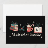 クリスマス本の愛読者 読者 休暇 教師 シーズンカード (正面/裏面)