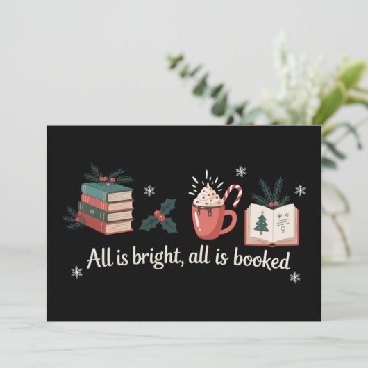 クリスマス本の愛読者 読者 休暇 教師 シーズンカード (スタンド正面)